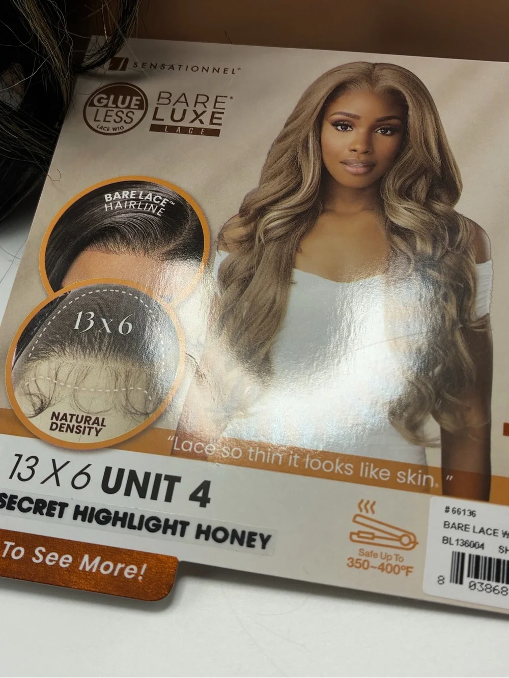 Black Long Wavy Lace Front Wig - Women Hair. Synthetic